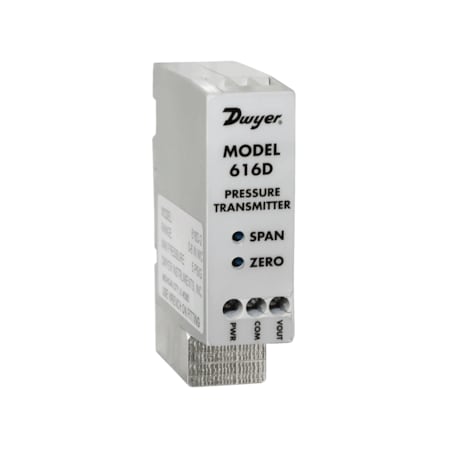 Dwyer Instruments Differential pressure transmitter, range 0-20" w.c., max. pressure 20 psig. 616D-4